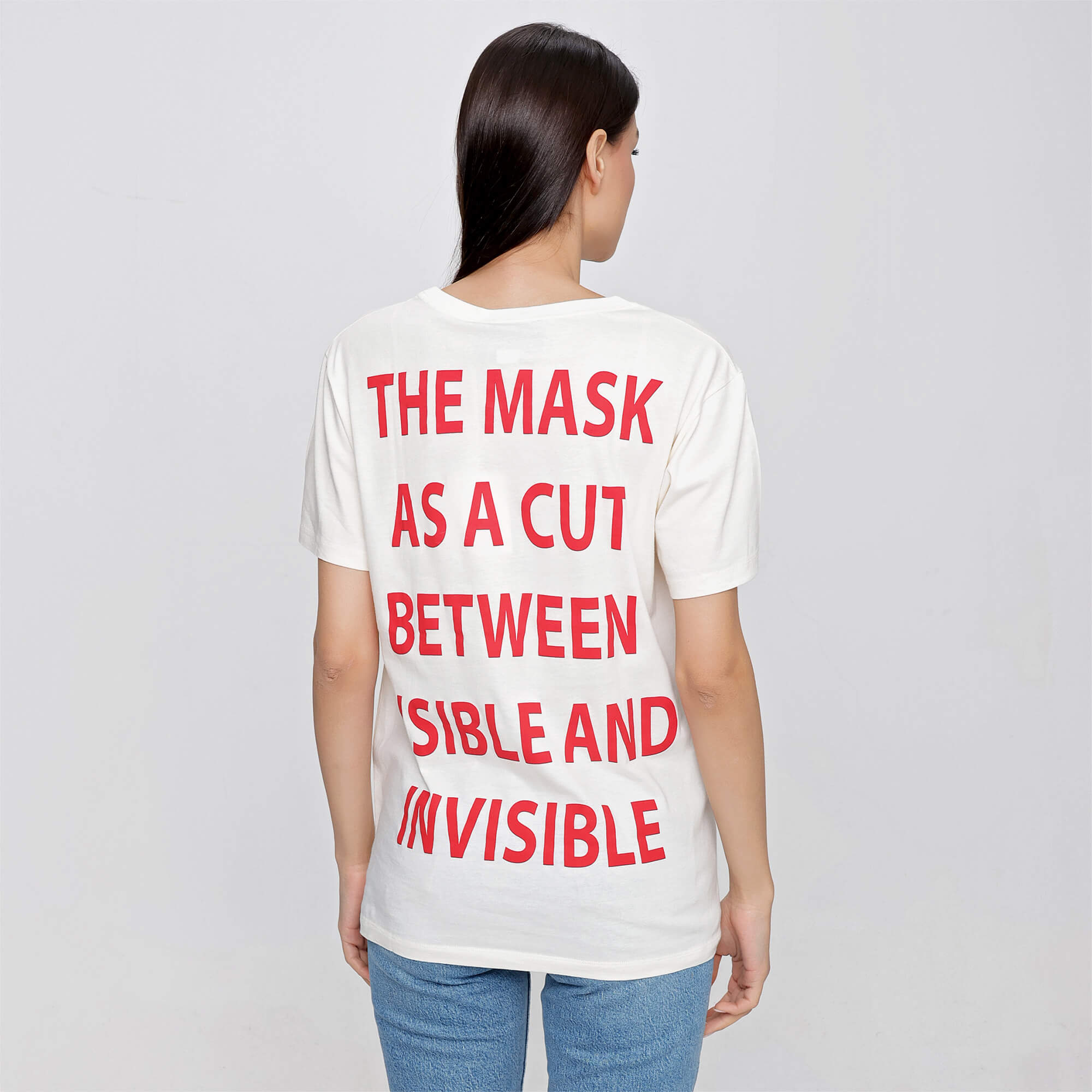 Gucci - White Manifesto Mask Oversized Tshirt